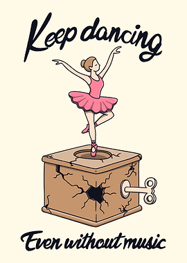 Keep Dancing Ballerina Music Box