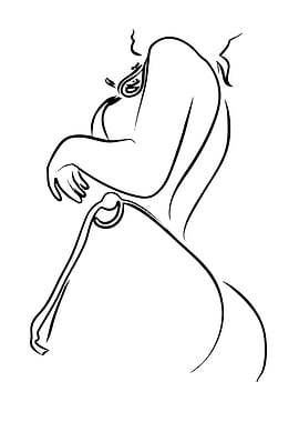 Minimalist Woman Line Art