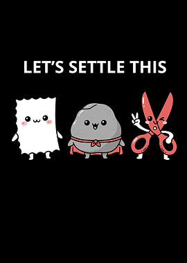 Rock Paper Scissors Cute Cartoon