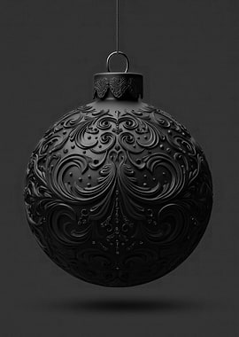 Elegant Black Christmas Ornament