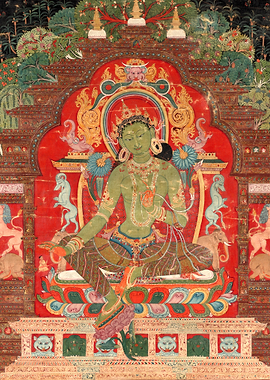 Green Tara Painting