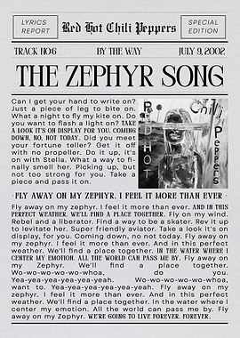 Red Hot Chili Peppers Zephyr