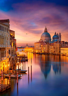 Venice Sunset over the Grand Canal