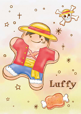 One Piece Monkey D. Luffy Cookie