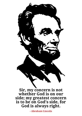 Abraham Lincoln Portrait with Quote