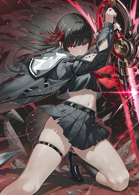 Anime Girl with Sword