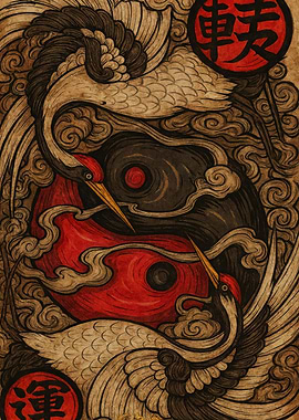Yin Yang Cranes