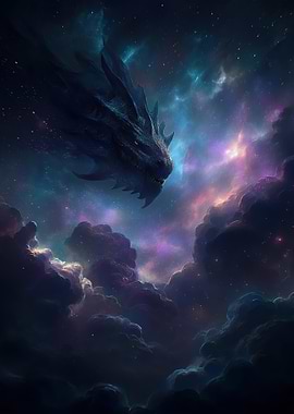 Cosmic Dragon in Nebula