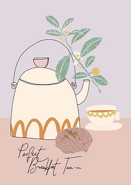 Charming Tea Time: A Perfect Breakfast setting