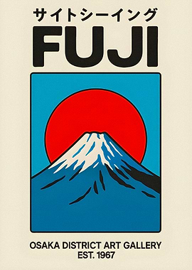 Sightseeing Fuji Osaka Art Gallery Poster