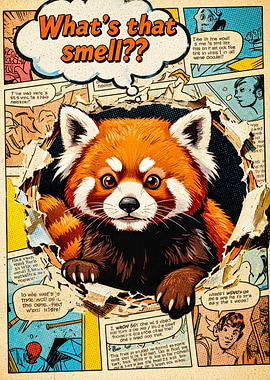 Red Panda Comic Book Page Breakout