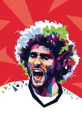 Marouane Fellaini Colorful Portrait of a Shouting Man