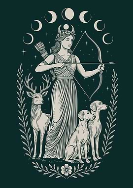 Diana Moon Art - Roman Forest Spirit Print