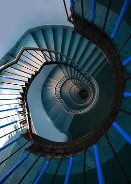 Spiral Staircase Blue