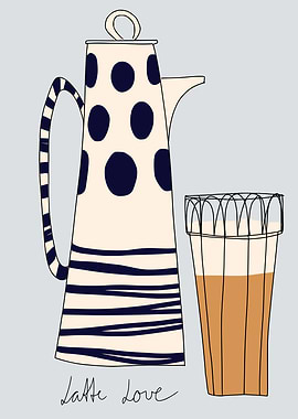 Latte Love: A Whimsical Coffee Moment