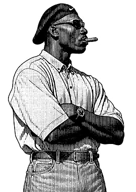 Man with Cigar Illustration