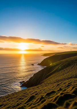 Coastal Sunset Landscape
