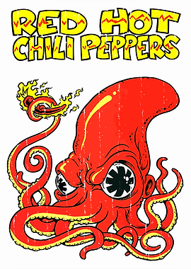 Red Hot Chili Peppers Octopus Art