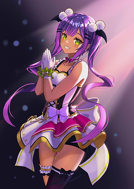 Girl with Purple Hair