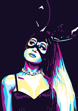 Ariana Grande Bunny Mask Pop Art