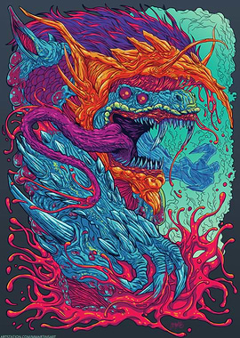 Colorful Dragon Illustration