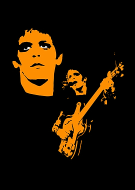 Lou Reed Orange Silhouette