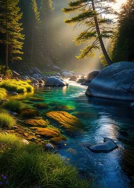 Serene River Landscape