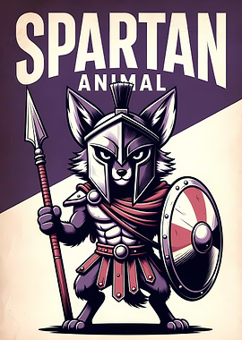 Spartan Animal Warrior Illustration