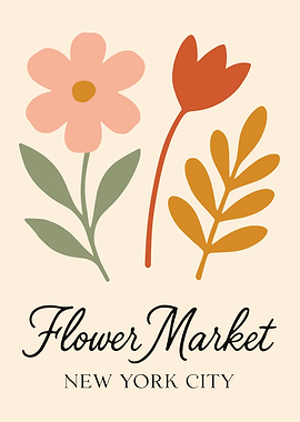 Flower Market New York City Art