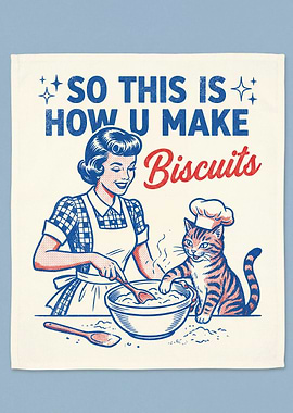 Retro Biscuit Recipe with Cat Chef