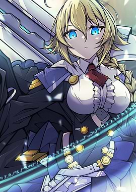 Anime Girl with Futuristic Weapon