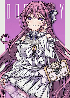 Anime Girl with Pink Hair