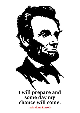 Abraham Lincoln Portrait with Quote