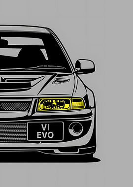 Mitsubishi Lancer Evolution VI Illustration