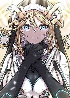 Anime Girl with Futuristic Headdress