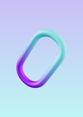 Abstract Gradient Oval Shape