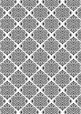 Classical Arabesque Diamond GridPattern