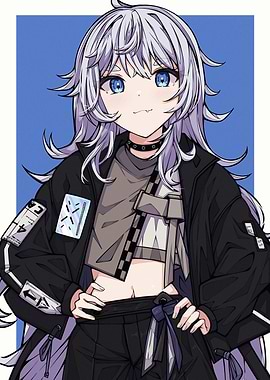 Anime Girl with Silver Hair