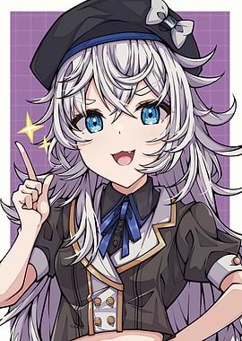 Anime Girl with Silver Hair