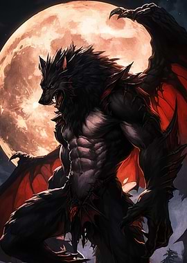 Werewolf Wings and Full Moon