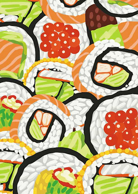 Sushi Roll Pattern