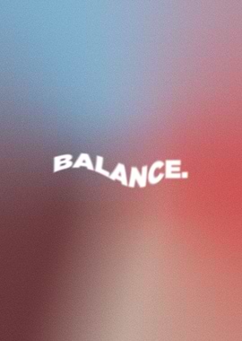 BALANCE - Emotional Gradient Wall Art | Calming Aesthetic Mental Health Poster