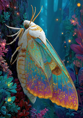 Colorful Psychedelic Moth