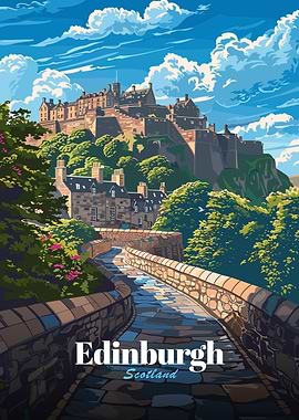 Edinburgh Scotland Castle View