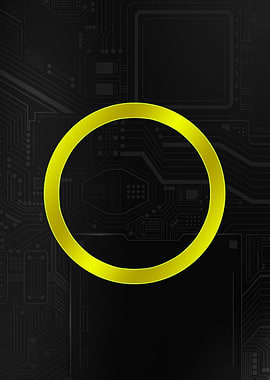 Golden Circle Minimalist Gaming Poster