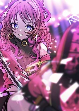 Anime Girl with Pink Hair