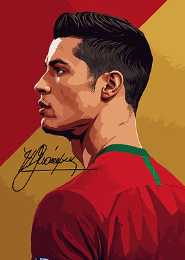 Cristiano Ronaldo Portrait Pixel Art