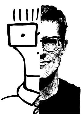 Descendents Band Man and Geometric Figure