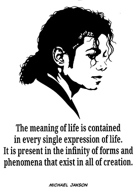 Michael Jackson Quote Black and White