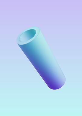 Gradient Cylinder 3D Render